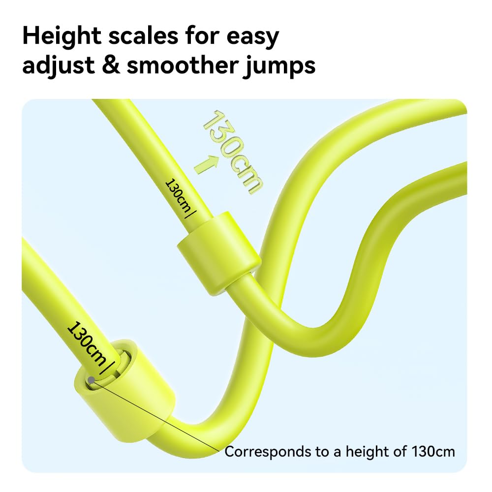 JOINROPE Kids Jump Rope for Children-Adjustable Speed Skipping Rope with Dual Bearings, Segmented Anti-Tangle Cord, Silicone Handles, Indoor Outdoor Fitness Toy for Boys & Girls (Pink)