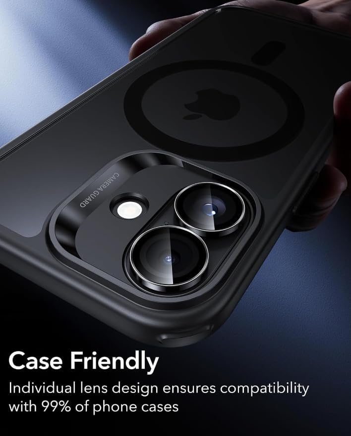 2-Pack 17/16/16 98% 9H PandaShield Camera Lens Protector for iPhone Plus, [Anti-Reflection & High Transparency]