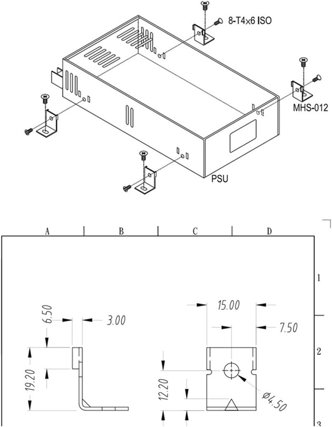 CHENJIN 15PCS Metal Switch Power Supply Mounting Brackets with Screws - Universal AC/DC Switch Power Supply