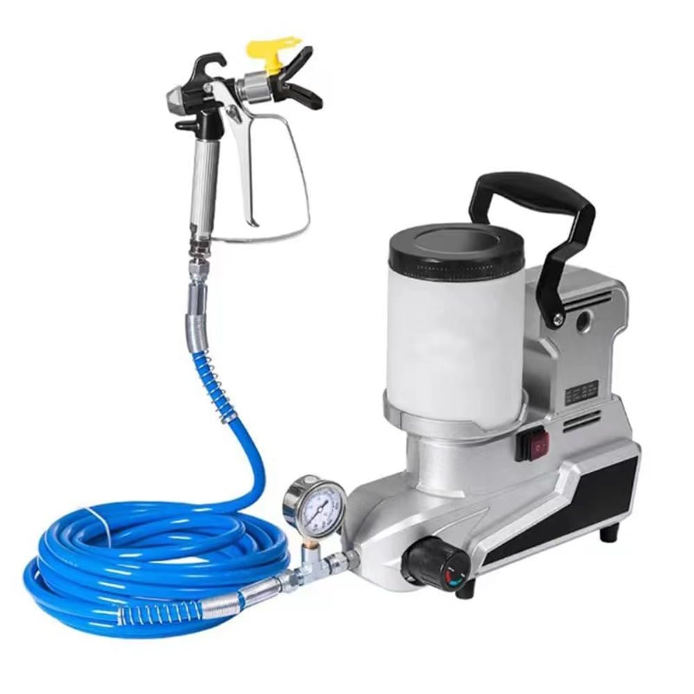 High-Pressure Airless Paint Sprayer,1600W Emulsion Paint Sprayer,Water-Based Latex Paints Airless Sprayer w/ 16.4ft Hose for Spraying Operations Indoor/Outdoor Fire Prevention 110V