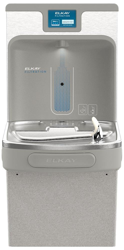 Elkay LZS8WSLK ezH2O Bottle Filling Station & Single ADA Cooler Filtered Refrigerated Light Gray