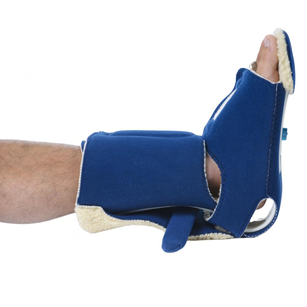 Comfy Splints Boot Orthopedic Foot Positioning Boot, Adult – Dark Blue, Fleece Lined for Pressure Relief and Foot Drop Support -CBOOT