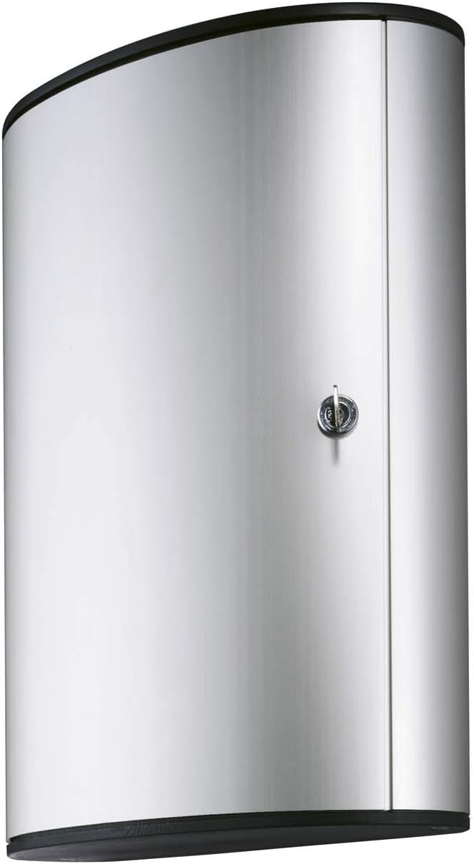 Durable Key Safe Box 72 - Wall Mounted Turn Lock Key Holder Holds 72 Key Clip Keys - Securely Lock Keys - Aluminum Silver Key Safe Including 6 Key Clip Tags