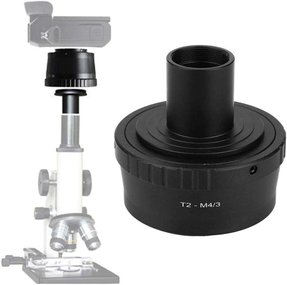 Bindpo T2-M4/3 M42 23.2mm M4/3 Microscope Adapter with Thread, Converter for T Mount Microscope Eyepiece to for Mount