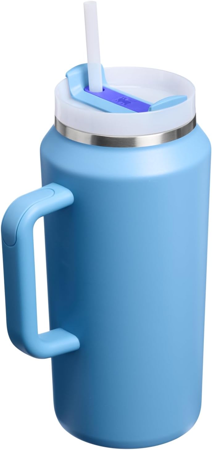 STANLEY Quencher H2.0 Tumbler - 64 oz Insulated Stainless Steel Cup with Handle & Straw | BPA-Free | Blue Sky