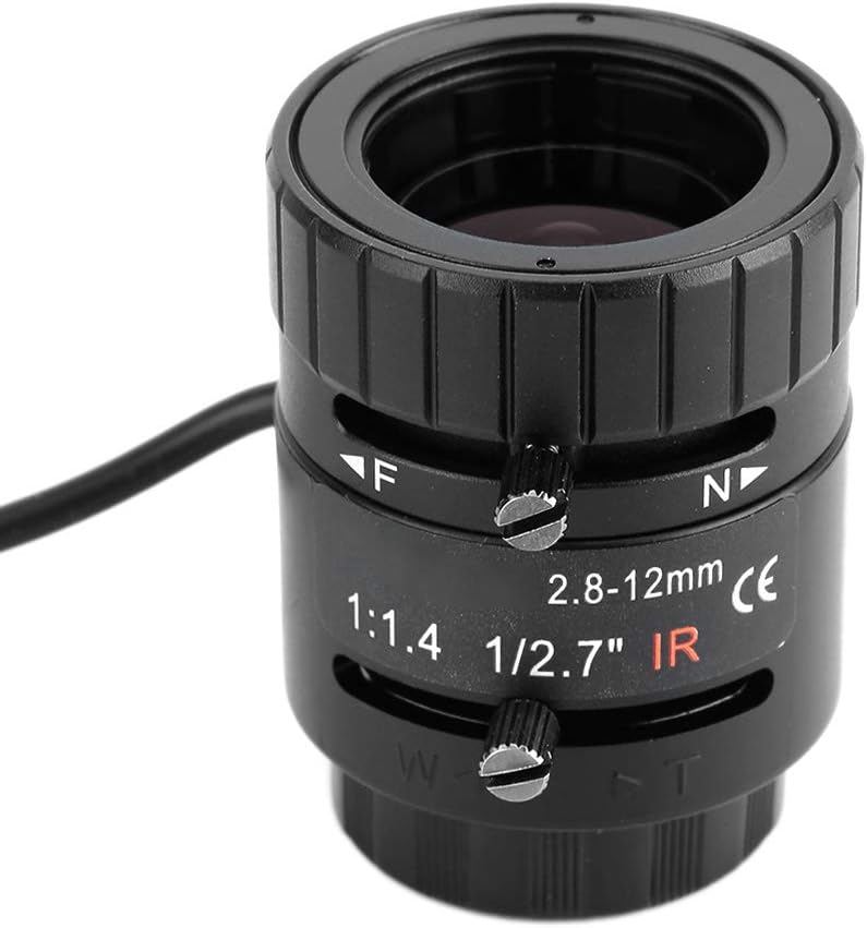 Mimdixy 3MP 2.8-12mm Camera Lens,HD Auto Aperture Zoom Focal Length Security Camera Lens High Definition Low Distortion
