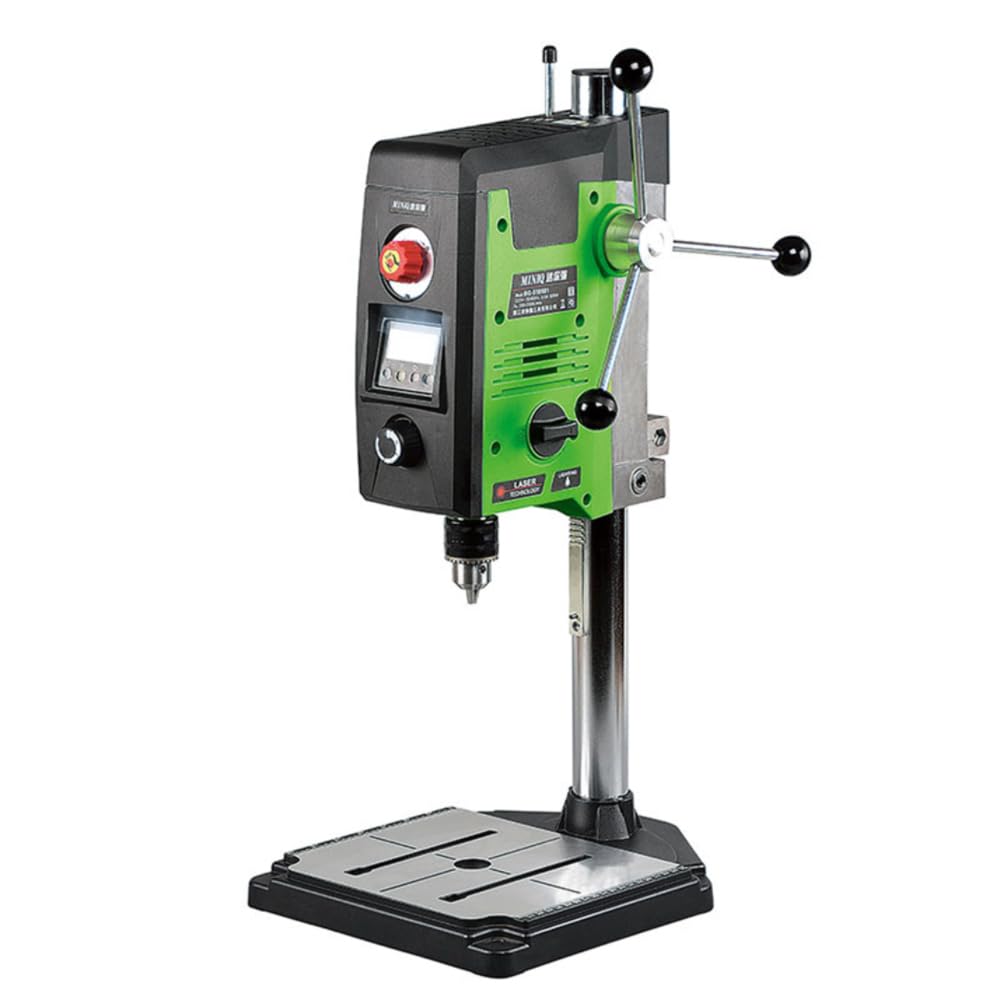 BACHIN Bench Drill Stand 800W Brushed digital display Mini Electric Bench Drilling Machine Chuck 1.5-16mm 6-Speed Benchtop Drill Press, Spindle Speed: 200-2500r/min