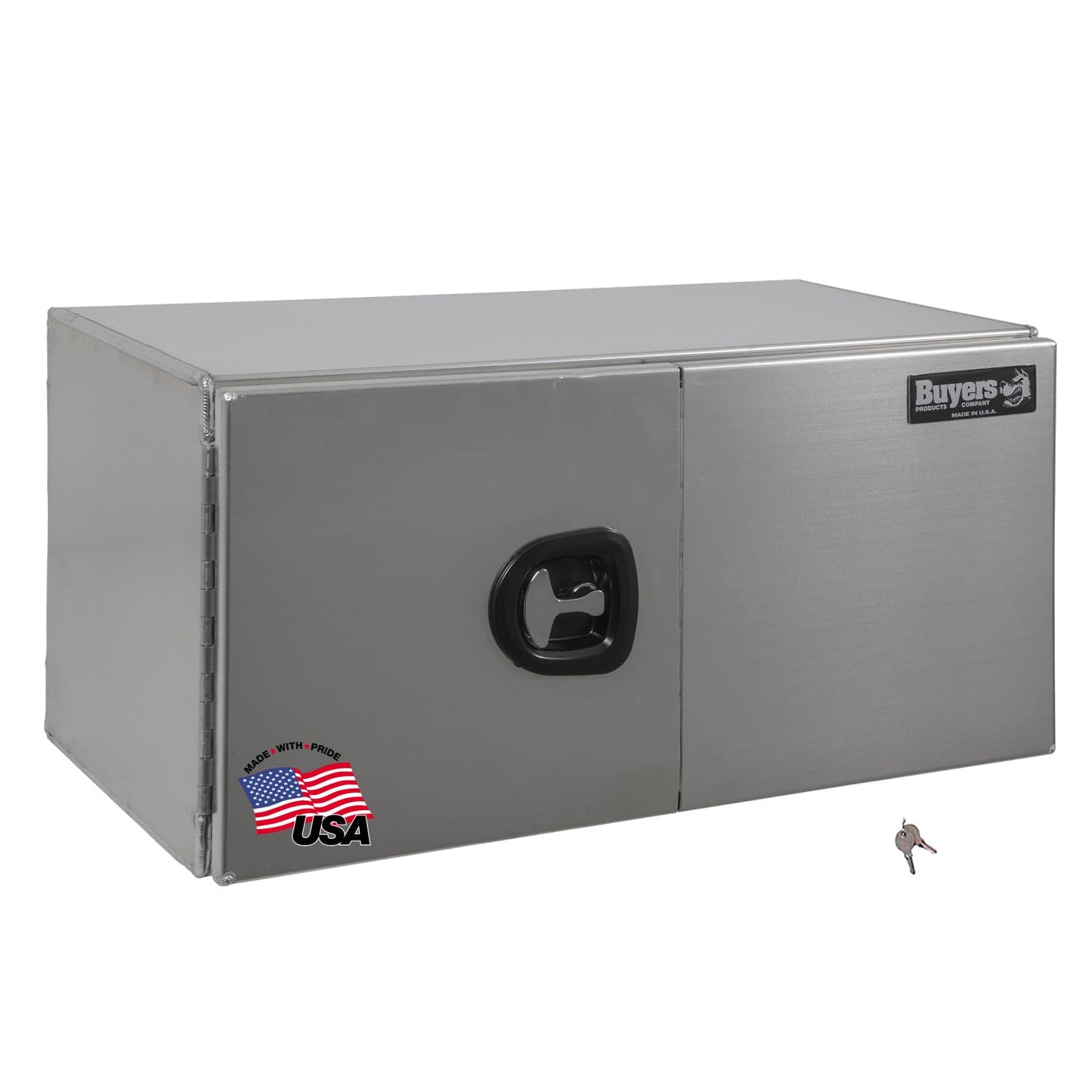 Buyers Products 1705303 Underbody Truck Tool Box with Barn Doors, 18 x 18 x 30 Inch, Made in USA, Smooth .100 in Aluminum, Weather-Resistant, 3 Point Locking, for Flatbeds, Trailers & Work Trucks