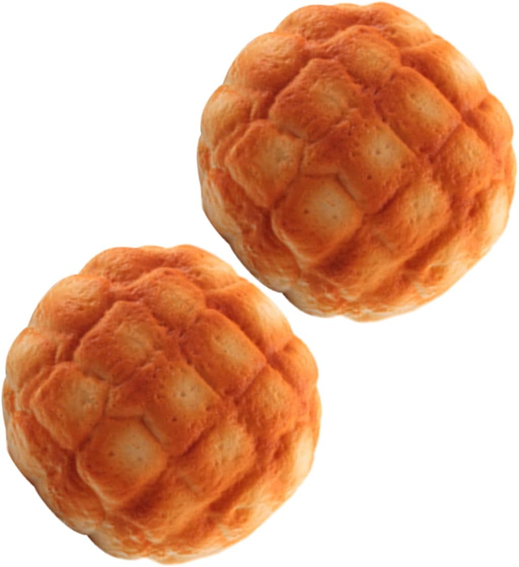 10pcs Yardwe Lifelike Pu Pineapple Bread for Bakery Display Kitchen Decor Photography Props Soft and Safe Artificial