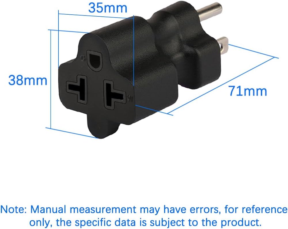 TEWOXIN 3 5-15P 5-20R/6-15R/6-20R Adapter,4-in-1 15A 20A 125V 250V PCS NEMA to Power Converter for Server Rack,EV