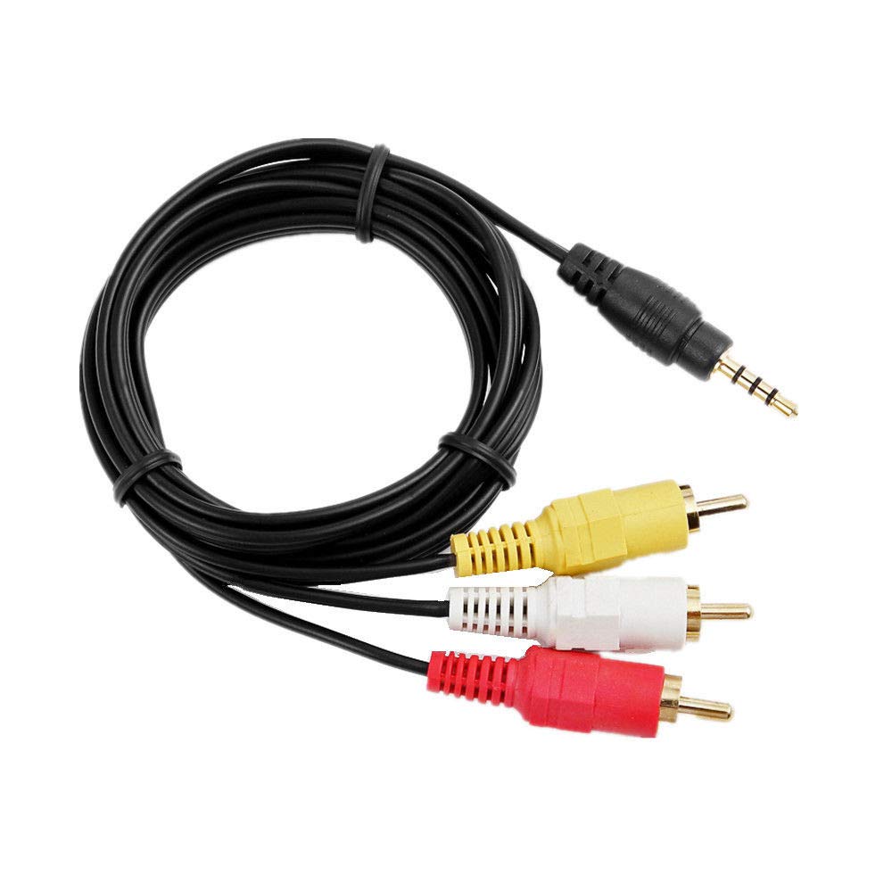 MaxLLTo 5ft 3.5mm 4-din 3 DCR-TRV240 DCR-TRV140 DCR-TRV130 DCR-TRV120 Long Mini AV Plug Male to RCA AV Male A/V TV