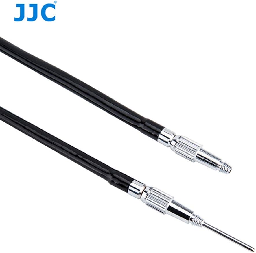 Fotasy TCR-70BK 70cm Bulb-Lock JJC Black Threaded Cable Release, Mechanical Shutter Release Cable, Mechanical Cable