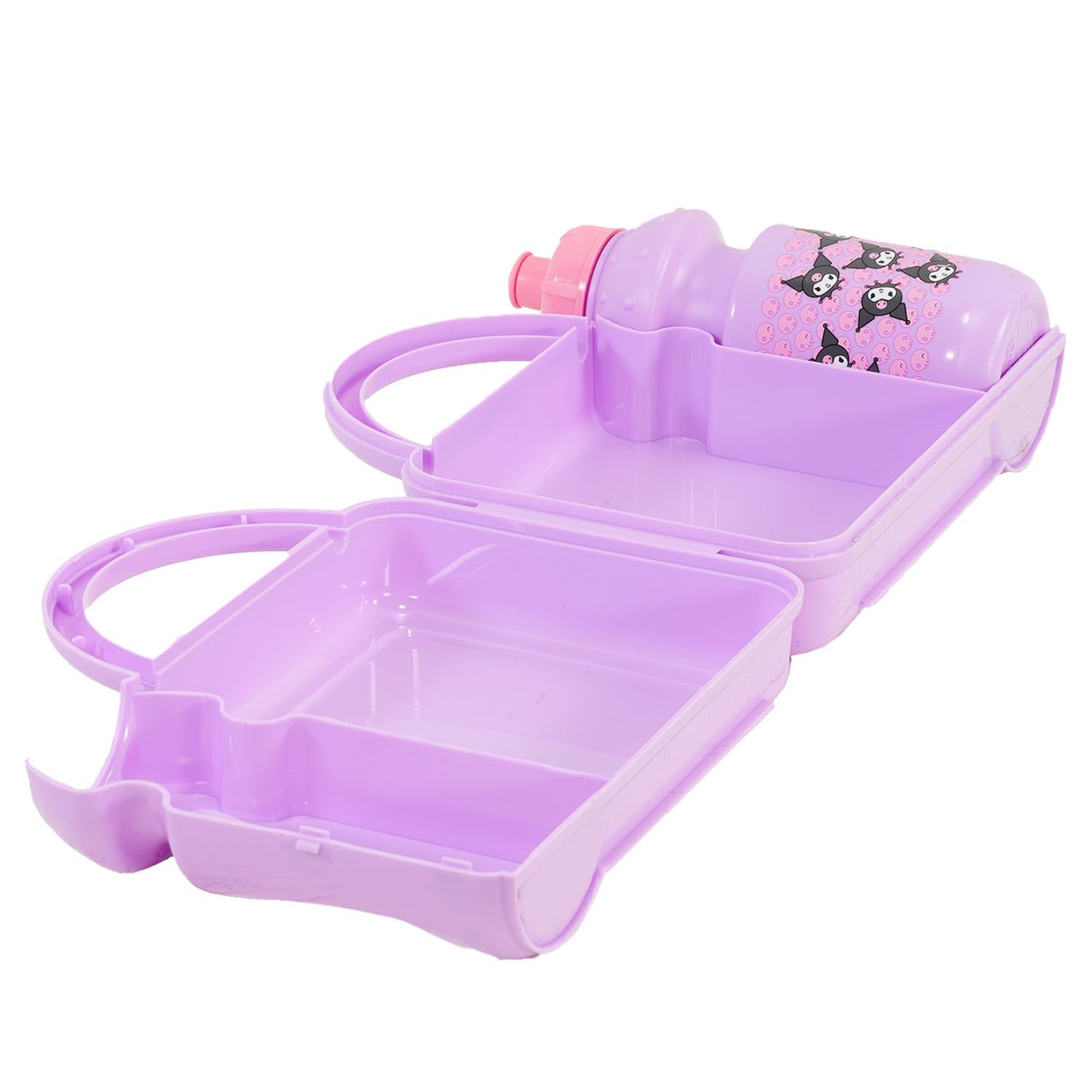 SANRIO Kuromi Lunch Box for Girls - Bundle Lunchbox with Water Bottle Plus Stickers, More | Kuromi Lunch Container for Kids Set
