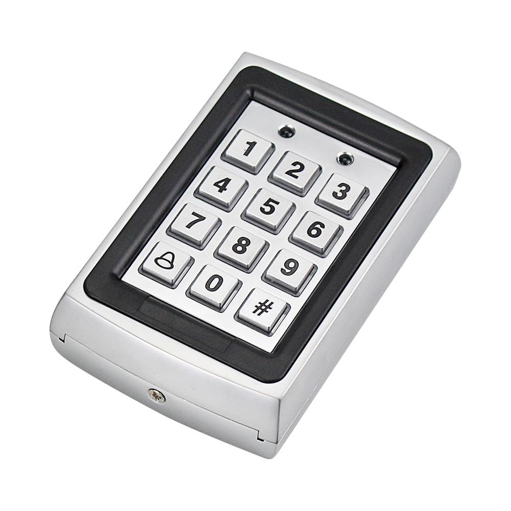 FusyTuly Zinc Alloy Access Control Kit, 280kg/600lb Magnetic Lock, Power Supply, Exit Button, 15 ID Keyfobs, 125kHz Card/PIN for Home Office