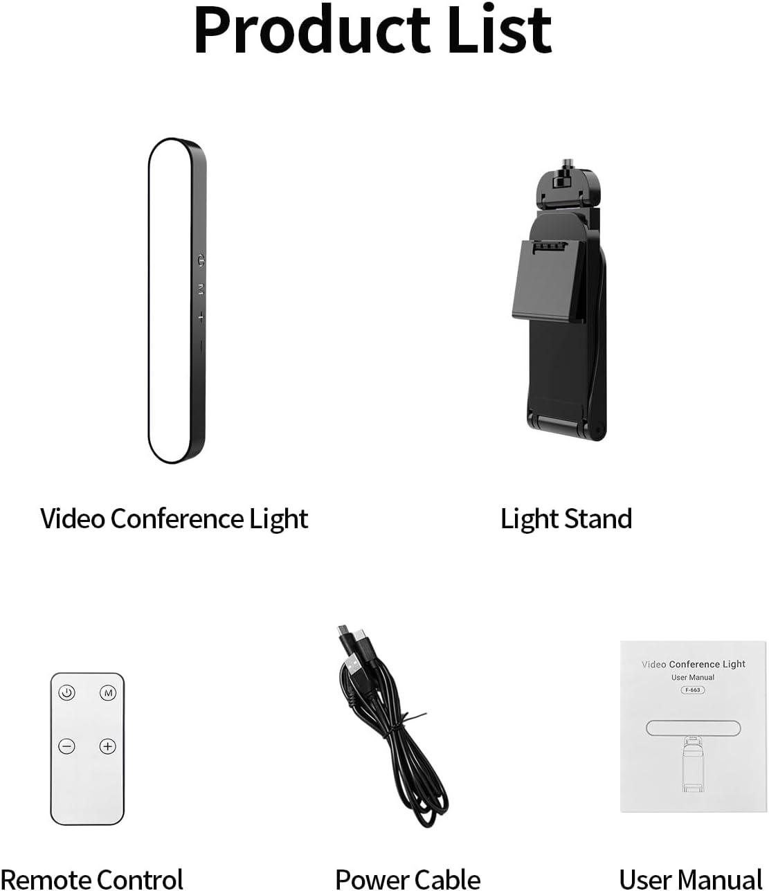 yAyusi Video Conference Light, LED Streaming Lighting for Laptop Computer Monitor, Desk Selfie Ring Light with Remote