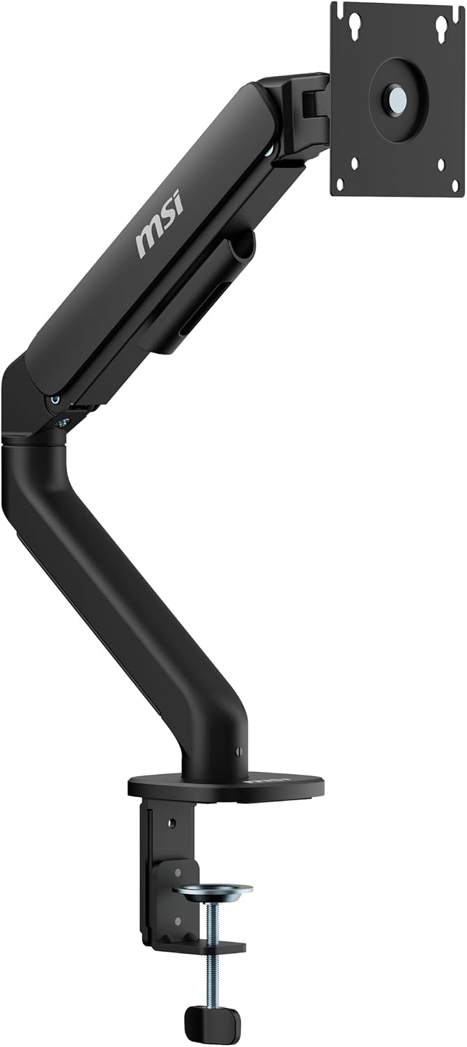 msi MT101G 17-32" 22 lbs, Grommet, MAG - Gas Spring Single Monitor Stand Arm, Supports and VESA Compatible, Adjustable
