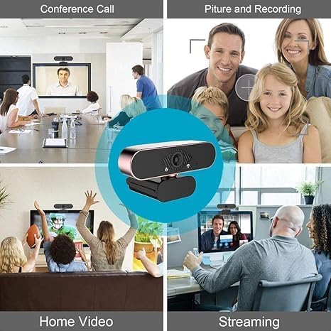 Generic 2K QHD Webcam with Microphone USB Plug & Play Web Camera for Streaming, Video Calls, Zoom, and Remote Work