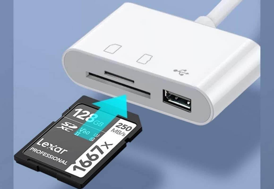 BUBUCAM 3-in-1 USB C SD Card Reader, USB C to Micro SD TF Memory Card Reader, USB Camera Card Reader Adapter