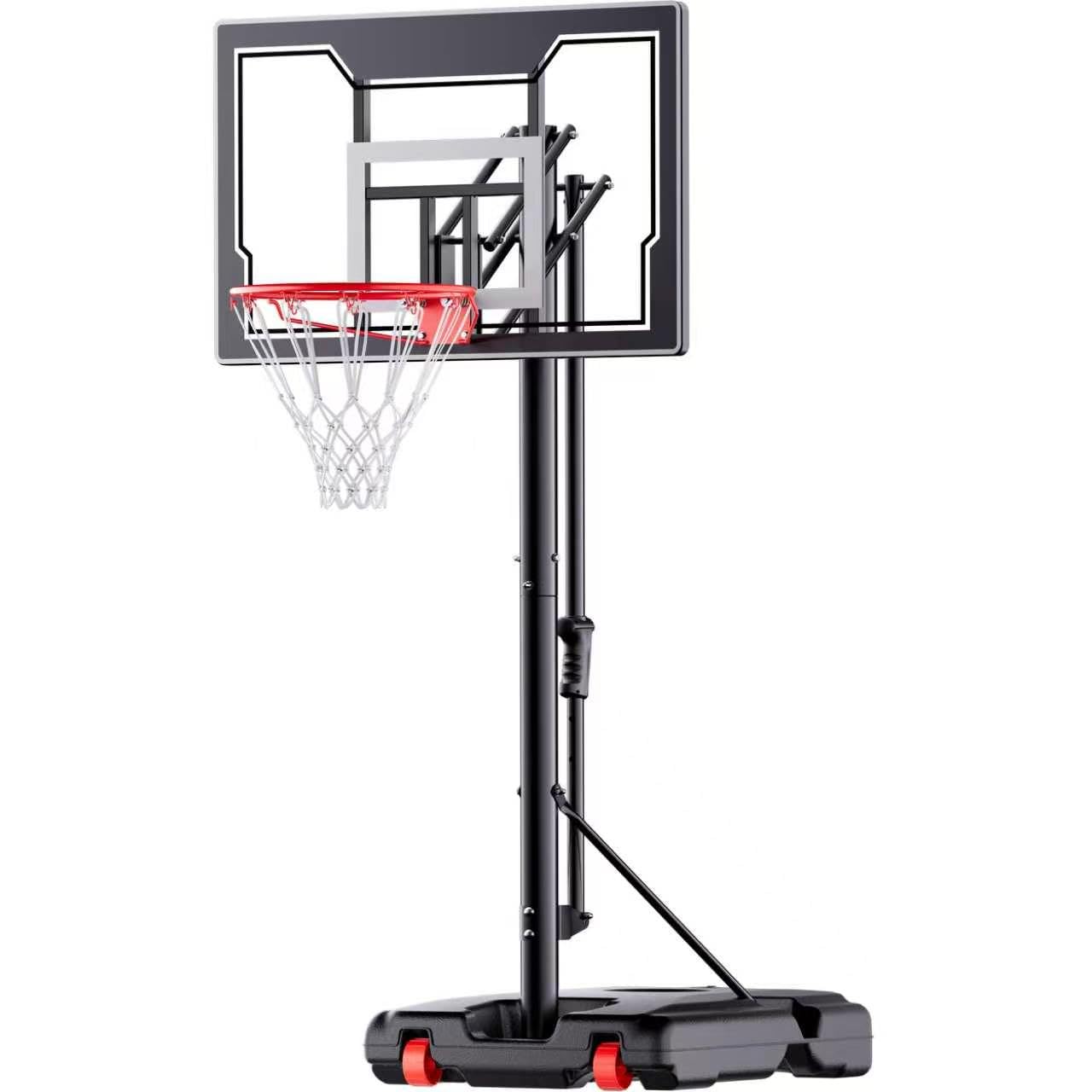 Feelwin Basketball Hoop for Kids Youth Adults, Portable Adjustable Height Basketball Goal with Wheels for Driveway Backyard Outdoor Play
