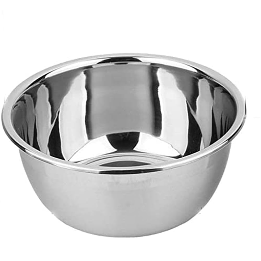 meleg otthon Stainless Steel Mixing Bowl, Stainless Steel Basin, 18.5QT Mixing Bowls,Heavy Duty Deeper Edge Mirror Finish Dishwasher Safe Bowl(15.74'' diameter x 6.02''high)