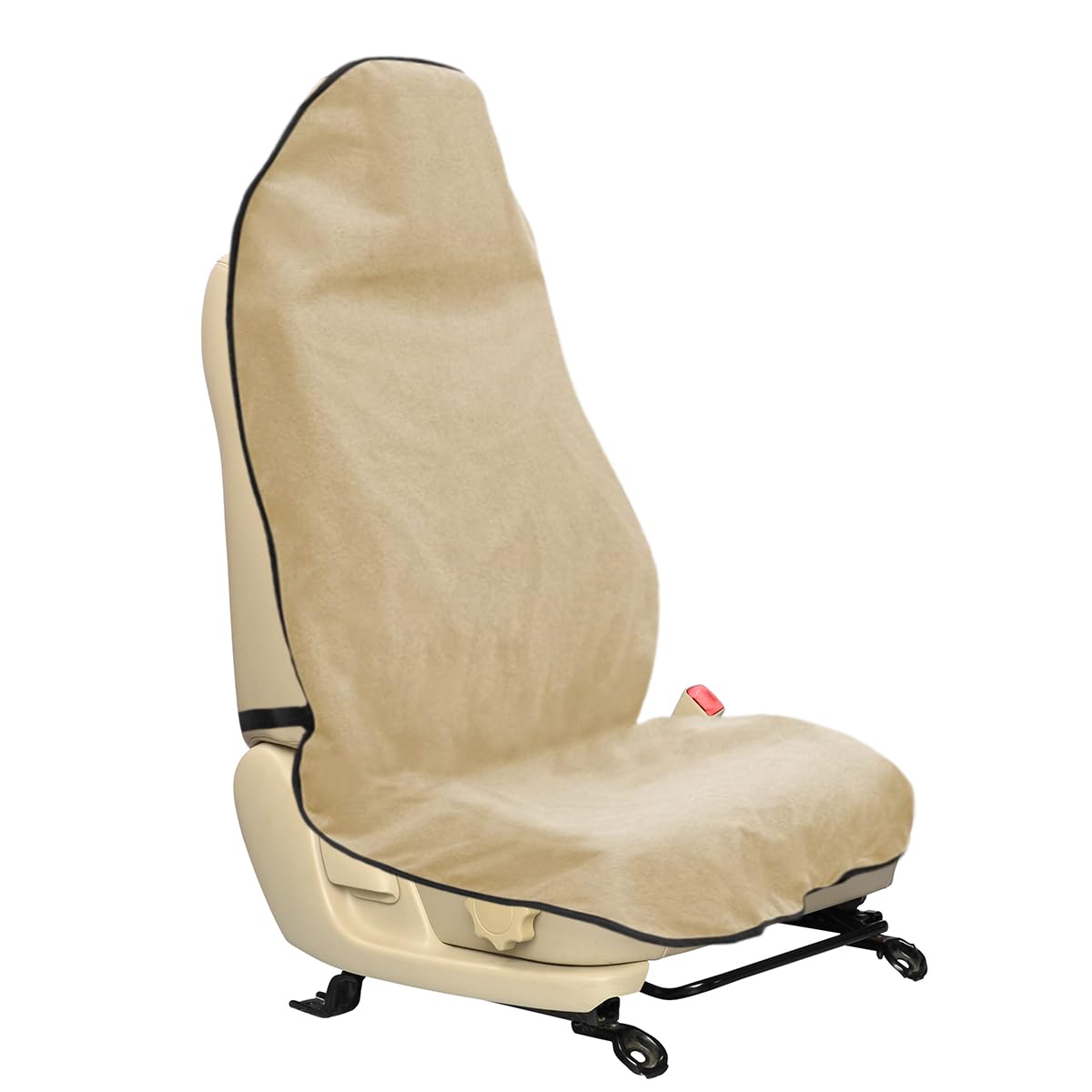 ZIMISI Waterproof Car Seat Cover Towel, Non-Slip Car Seat Protector for Gym Workouts, Running, Swimming, Beach & Hiking, Universal Sweat Towel Cloth for Cars, SUVs, Trucks (Beige)