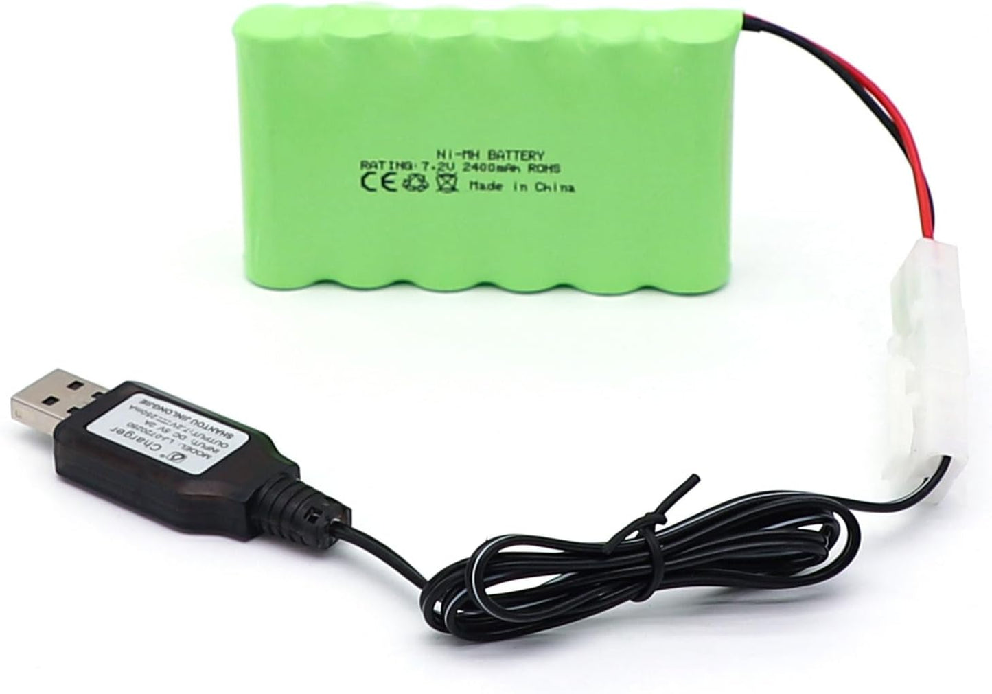 SHAWOROCE 2400mAh 7.2V Ni-Mh Rechargeable Battery Replacement for RC Car Electric Toy Truck Construction-Dumper Remote
