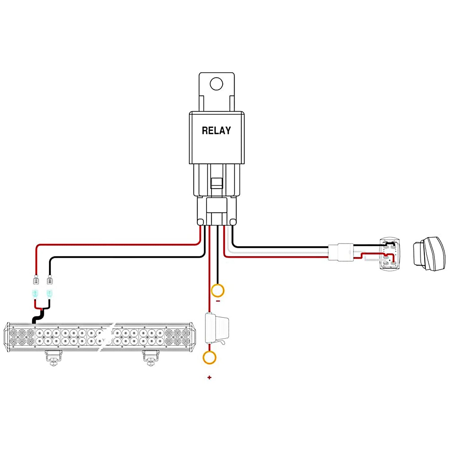 Nilight ZH119 54Inch 54 Inch 312W Curved Spot Flood Combo Bar LED Off Road Driving Light and 1PC 14AWG 12V 5Pin Rocker Switch Wiring Harness Kit-1 Lead, 2 Years Warranty