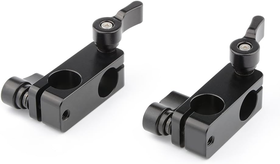 CAMVATE 15mm 90 Rig(2 1777 Right Angle Rod Clamp Rod Degree Rotate for Video Camera DSLR PCS)