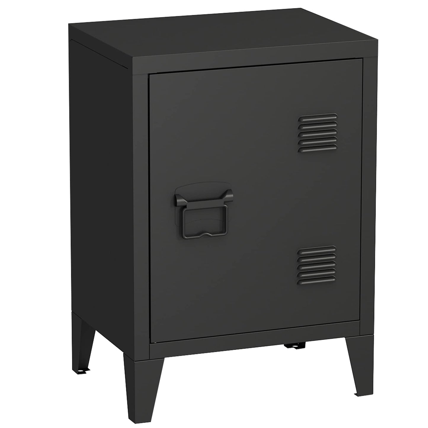 MIOCASA Metal Nightstand Modern End Side Table Steel Bedside Storage Cabinet with Shelf Easy Assembly for Living Room Bedroom