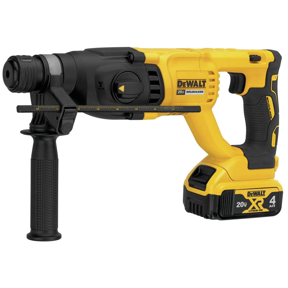 DEWALT DCH133M2 20V Max XR Brushless 1” D-Handle Rotary Hammer Kit