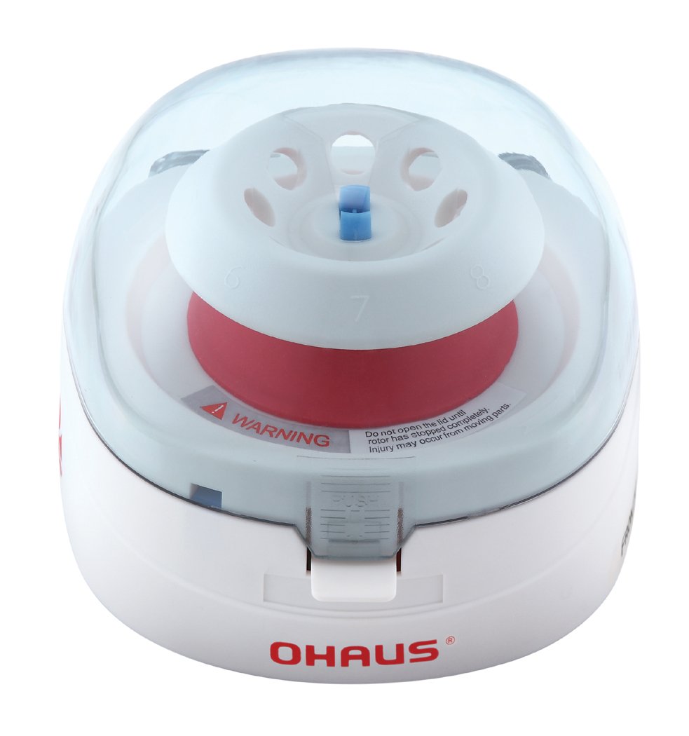 Ohaus Frontier 5306 Mini Centrifuge Machine, Laboratory Benchtop Centrifuge for Sample Separation, Dual Safety Switch, Quiet Operation, Simple Controls, 2 Rotor Options, 6000 RPM