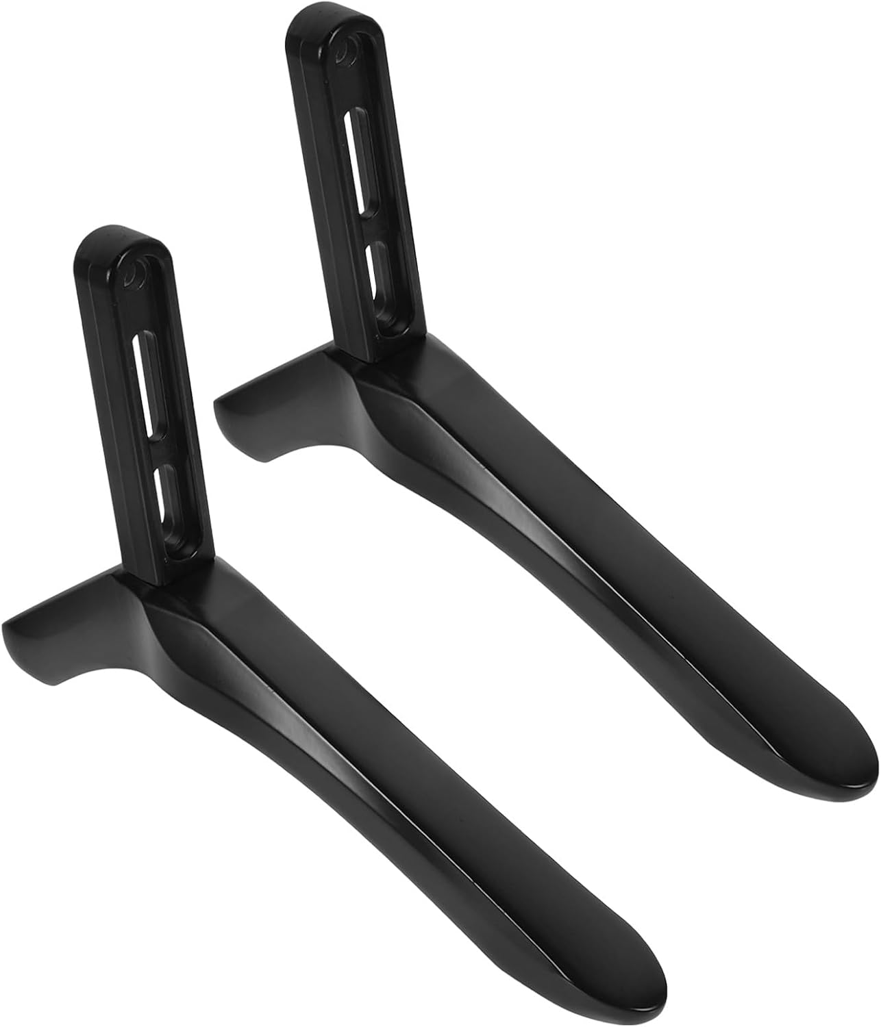 Toyvian Tv Support Base Stand with Screws, Stable Black Tabletop Tv Bracket Replacement for Flat Screen Televisions