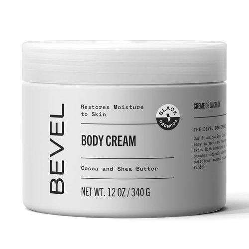 Bevel Body Cream - Luxury Men's Lotion with Cocoa & Shea Butter | Hypoallergenic Moisturizer, 12 oz