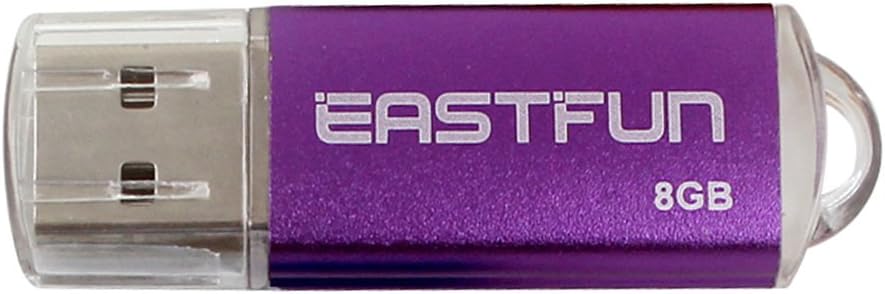 EASTFUN 5Pcs 8GB 2.0 USB Flash Drive USB Flash Memory Stick Thumb Stick Pen(Five Mixed Colors: Blue Purple Rose Green