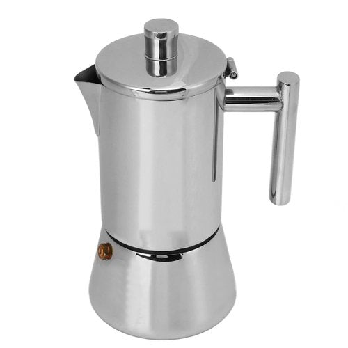 Dilwe Classic Stovetop Coffee Maker, Stainless Steel Coffee Maker Coffee Pot for Classic Italian Coffee, Coffee Cooker for Home and Camping, Easy to Operate (500ml)
