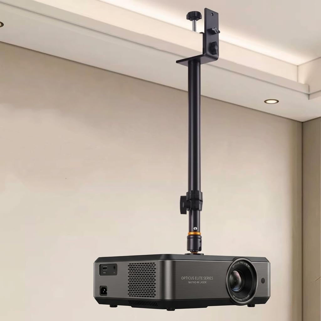 AiFeelife Adjustable Long Arm Projector Ceiling Mount Stand, Universal Desktop Overhead Camera Mount, Metal Projector