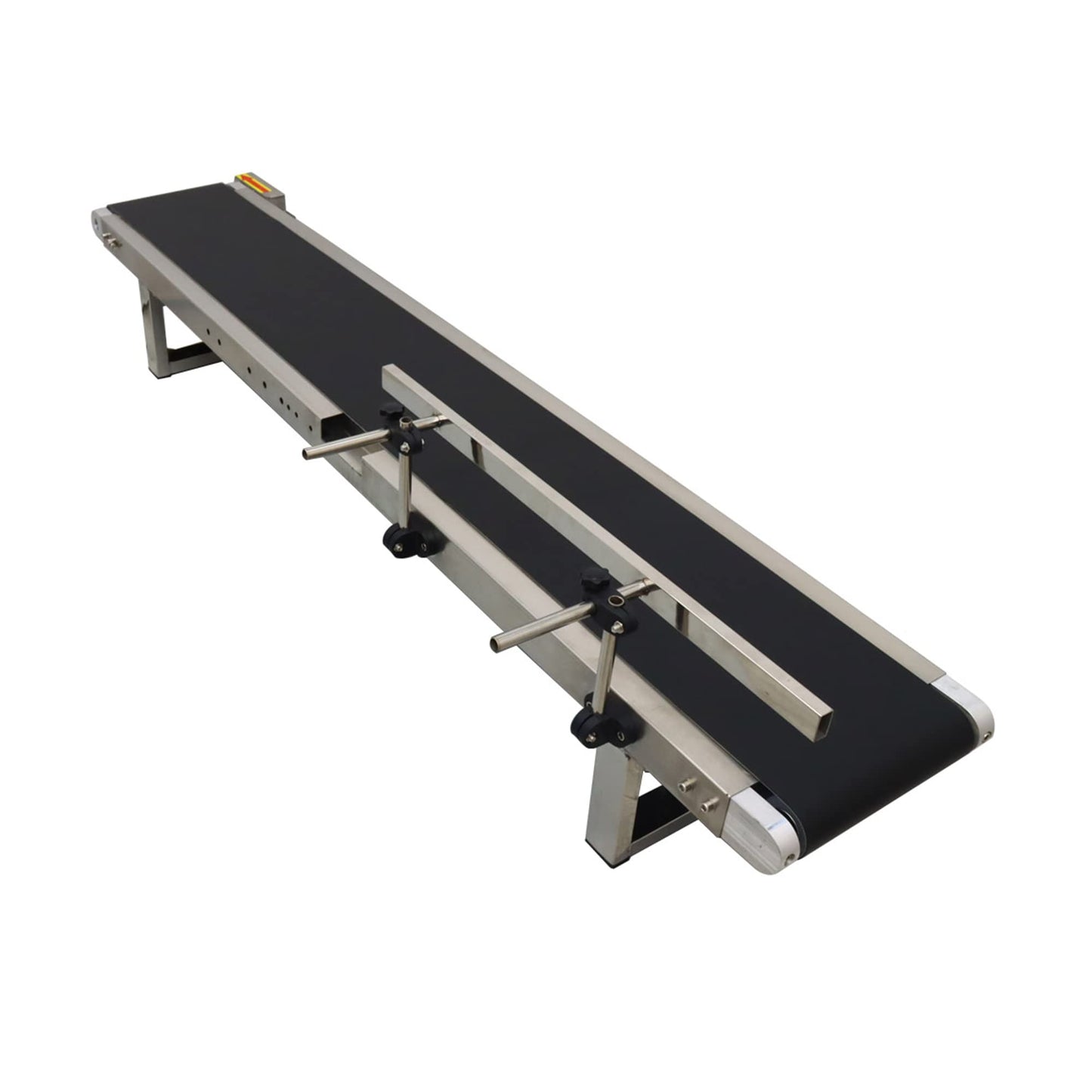 BREVELTION 110V 59inch PVC Conveyor with Double Guardrail Industrial Transport Equipment Adjustable Speed with Single Guardrail 60W