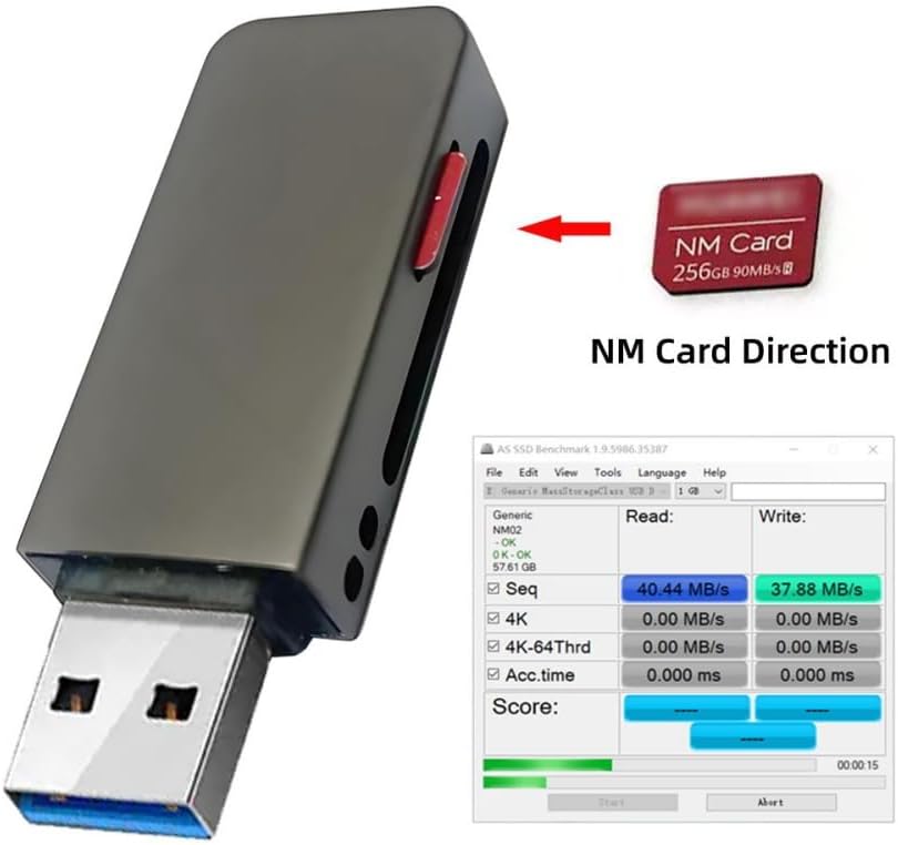 xiwai 3.0 USB to Nano Memory NM Card & SD Card Reader with Dual Port Writer for Camera & Laptop & Tablet & Mate Serial