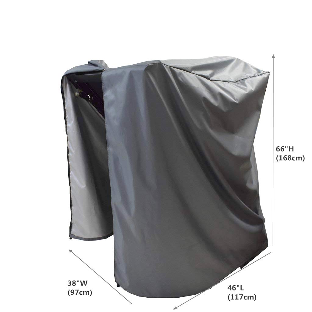 Mini Lustrous Treadmill Protective Cover - Folding Running Machine Dustproof Waterproof Cover for Indoor or Outdoor Use, 46" L x 38" W x 66" H (Gray)