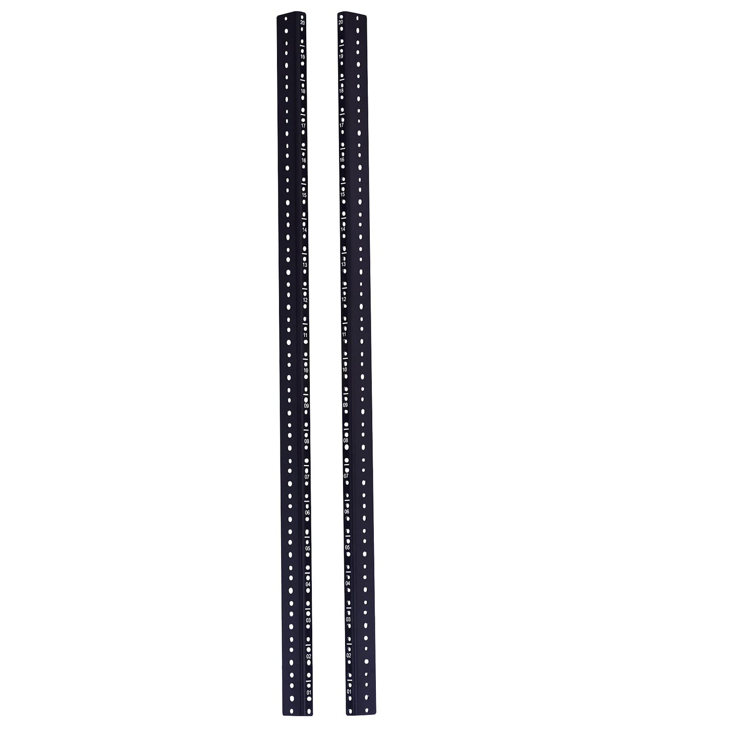 RackPath 20U Vertical Server Rack Rail Pair Kit, DIY Rack Build, 12-24 Screws x80