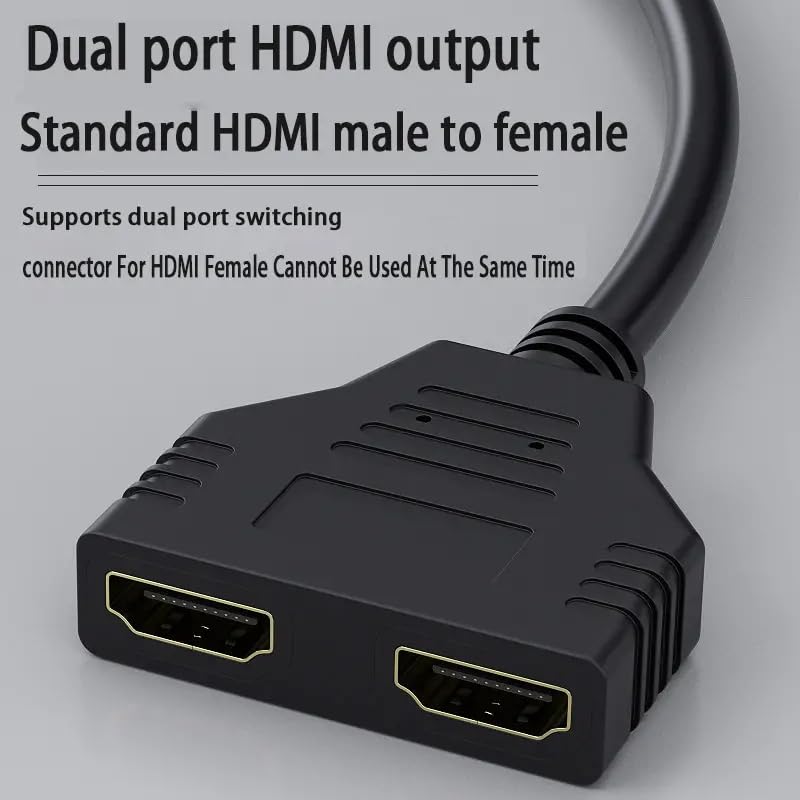 Marmoin 1 2 1 2 1080P HDMI Cable Splitter in Out HDMI Adapter Cable HDMI Male to Dual Female to Way, Support Two The