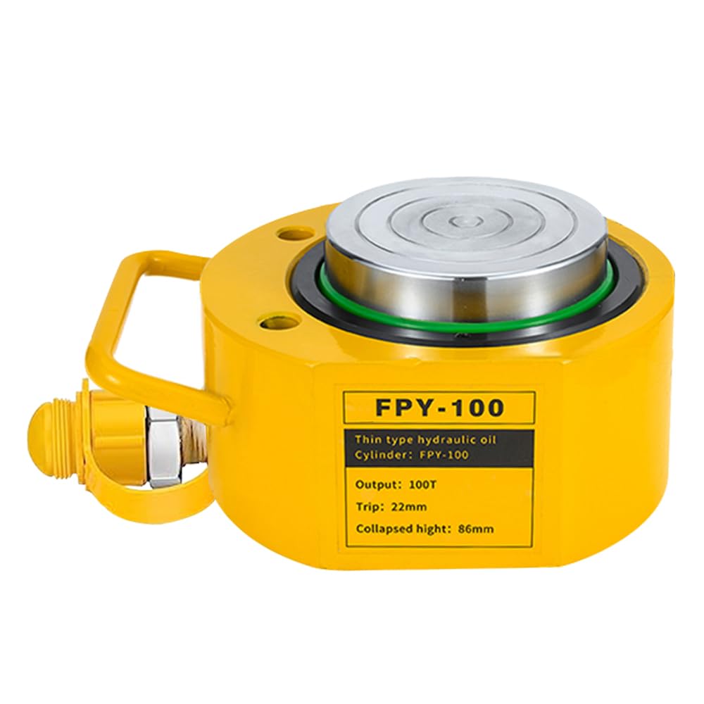 MMNZE 100T 20mm/0.79" Stroke Mini Hydraulic Ram Jack - Porta Power Retract Automatically Split Single Acting Lifting Cylinders for Machinery, Ship Bridge Construction
