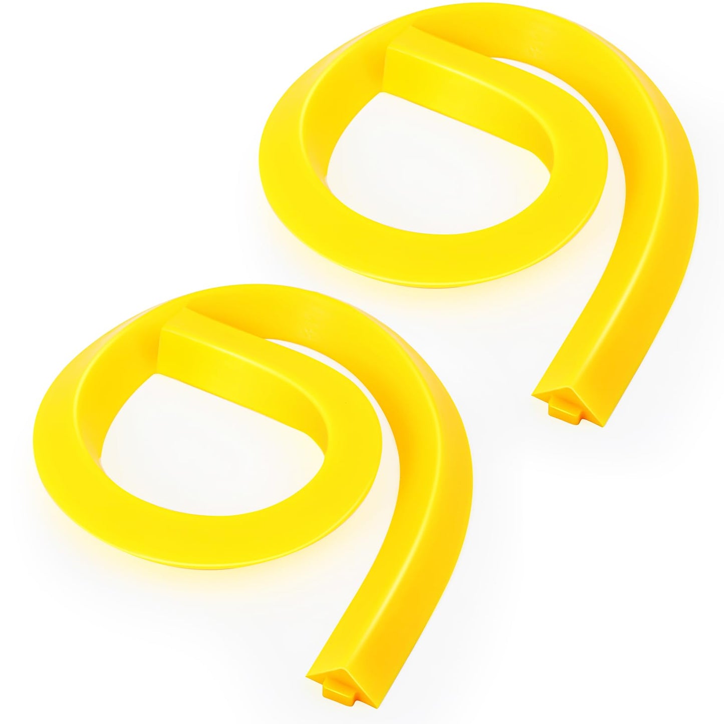 Pushglossy 2 Pcs Spill Barrier Dike 5'L x 2.6"W x 1.5"H Water Dam Barrier Liquid Blocker for Garage Home Floor Flooding Solutions(Yellow)