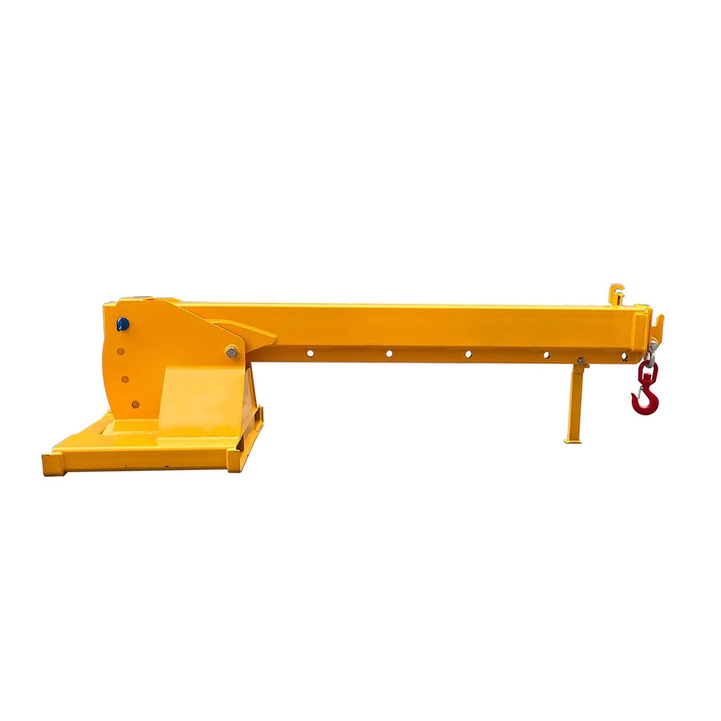 JARYANNIX Forklift Jib Boom Crane, 6000lbs Capacity Forklift Mobile Crane with 2 Hooks Hoist, 0-75° Adjustable Tilt, for Towing Handling Equipment, Adjustable Telescopic Booms Attachments