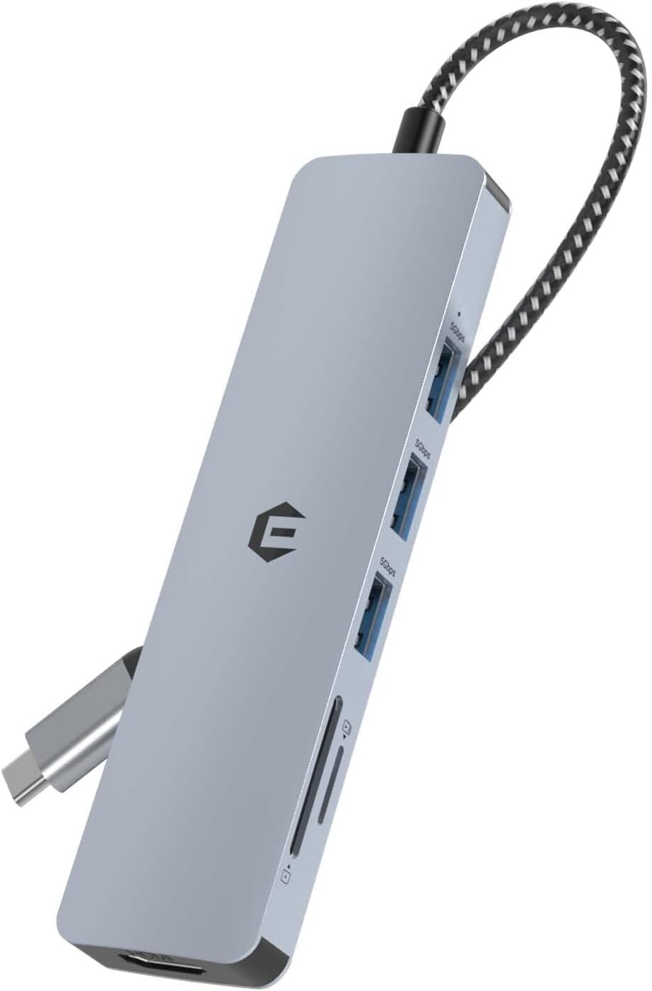 SUTOUG 6-in-1 4K 3.0/2.0 Type C Hub Docking Station with HDMI Adapter, USB Ports, SD/TF Card Reader, Dual Monitor Type