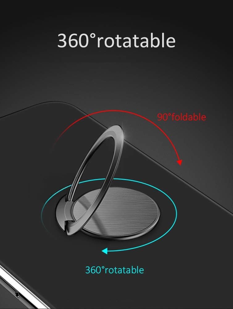 Attom Tech Slimmest World's Phone Ring Holder, Tomorotec Ultra Thin Cell Phone Ring Stand for Magnetic Car Mount Hook