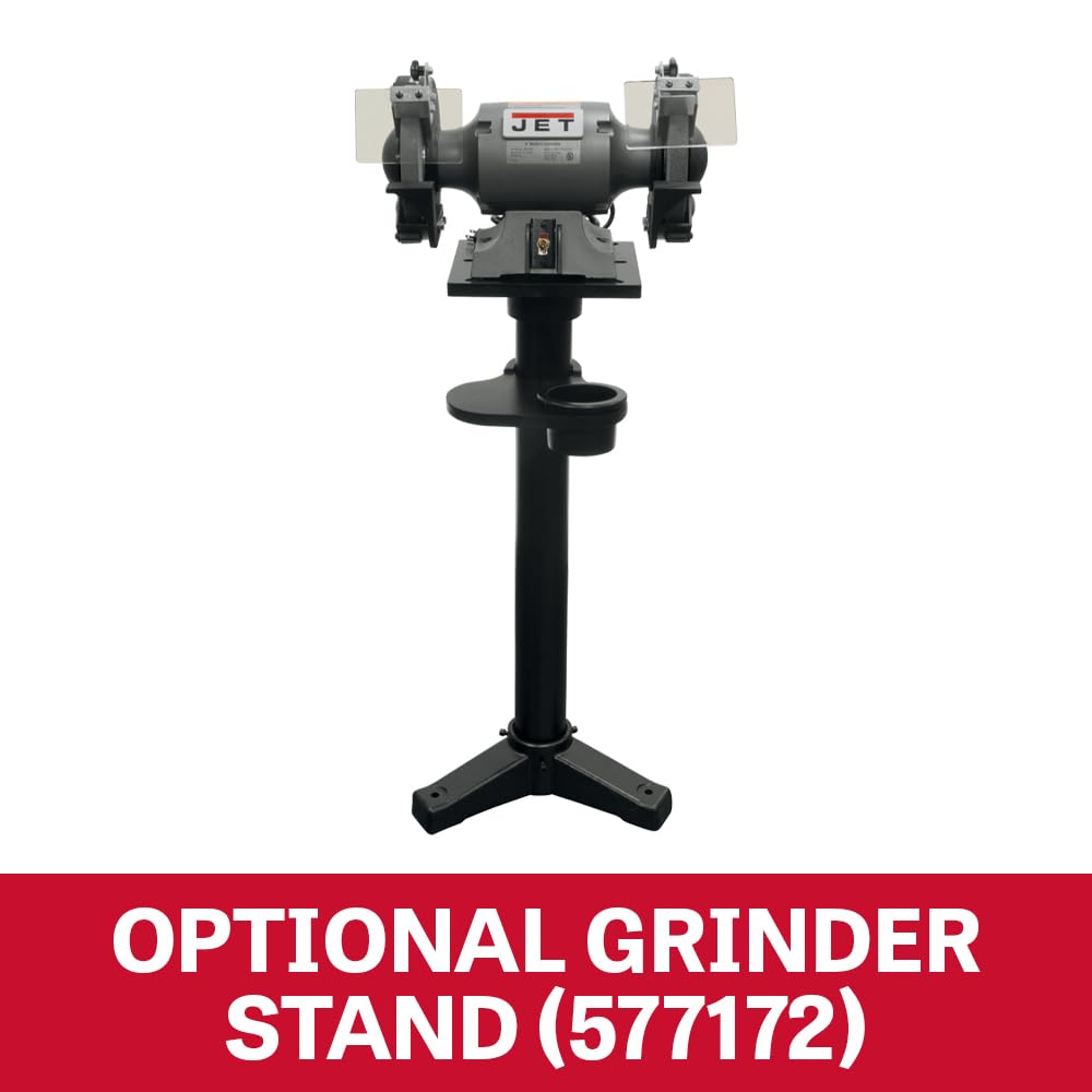 JET 8-Inch Bench Grinder, 3450 RPM, 1/2 HP, 120V 1Ph (Model JBG-8)