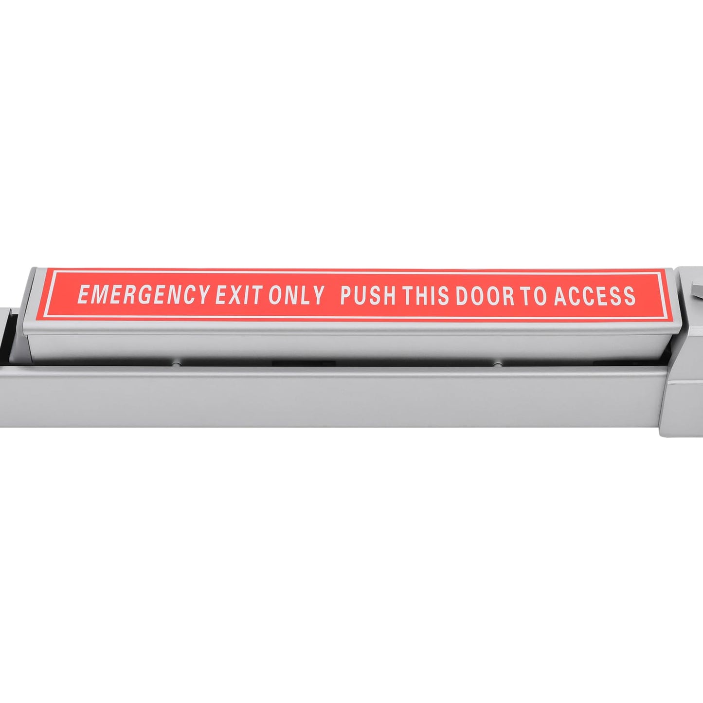 Commercial Door Push Bar Panic Exit Device, Adjustable Heavy-Duty Stainless Steel Emergency Exit Hardware with Exterior Lever & 2 Keys, Universal Vertical Rim Lock for Single Doors (Safety & Durable)