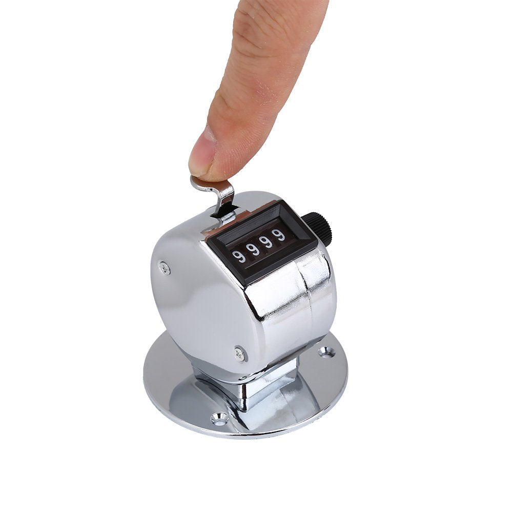 Bnineteenteam 2pcs Hand Tally Counters, 4 Digit Mechanical Palm Counter Handheld Number Click Counter Tally Clicker Counter for Sports Games Golf Judgment, Timing, Step -by -Step Appliances