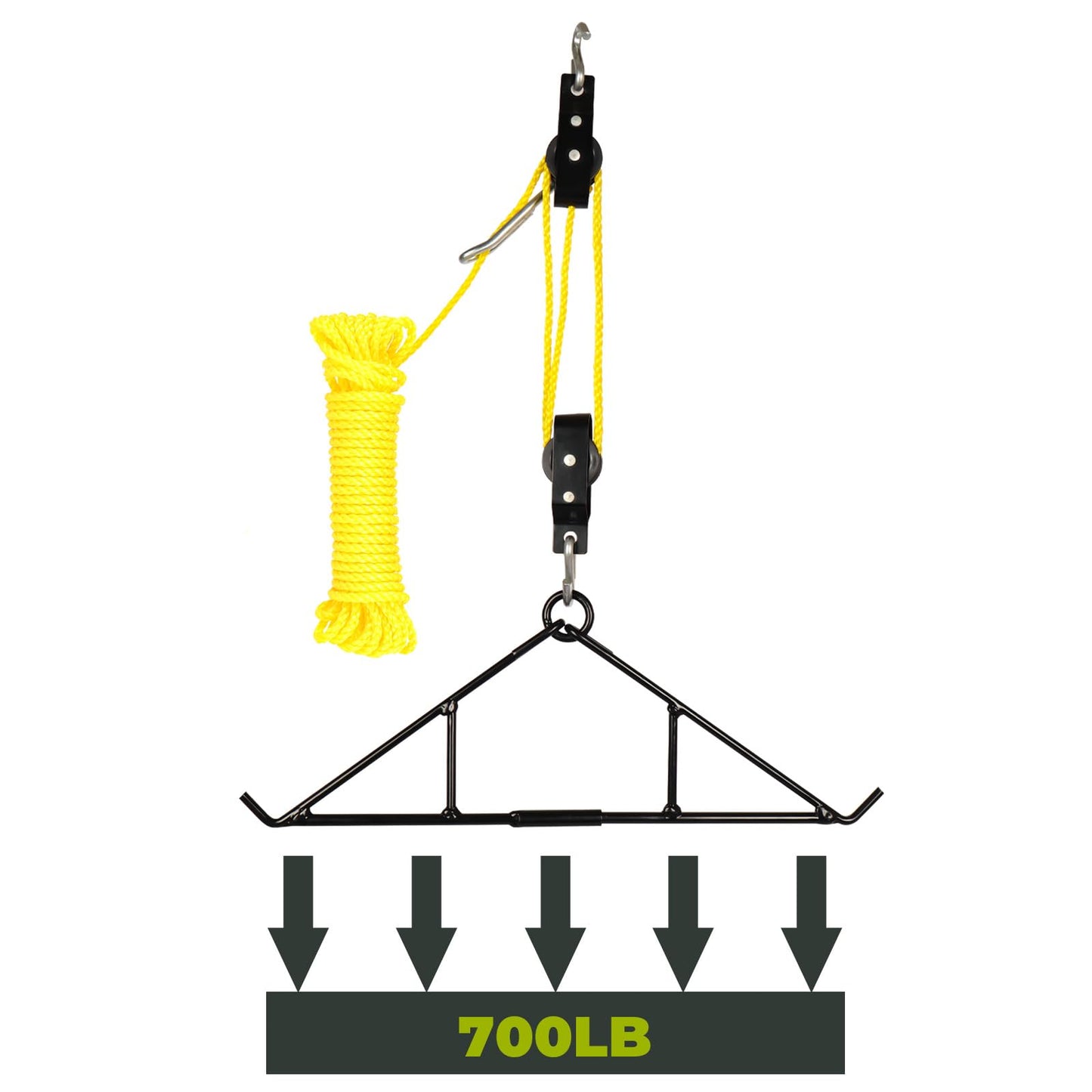 Highwild Game Hanging Gambrel & Hoist Kit with Pulleys & Rope - Deer Hanging Kit Max to 700 LB